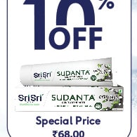 Sri Sri Tattva: Flat 10% OFF on Sudanta Gel Toothpaste @ ₹ 68 !