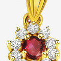 Surat Diamond : Get 50% off Classic Ruby Diamond Pendant Orders