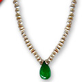 Surat Diamond : Get 50% off Green Onyx & Freshwater Pearl Set Orders
