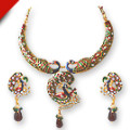 Surat Diamond : Get 50% off Mesmerising Peacocks - Necklace & Earring Set Orders