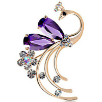 iBhejo: Flat 11% OFF on Alilang Colorful Rhinestone Swarovski Element Butterfly Brooch Pin