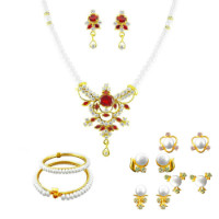InfiBeam: Get 67% off JPEARLS Red Stone Pendant Set Orders