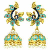 VelvetCase: Get 49% off Sky Blue Swirl Peacock EARRINGS Orders
