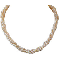 Surat Diamond : 50% OFF on 5 Line Twisted Pearl Necklace Orders