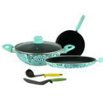 Shop CJ: 50% OFF on Wonderchef Non-stick Oscar Blu Doppio Cookware Set (4 Pcs) Orders