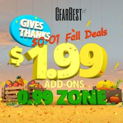 GearBest: Flat $ 1,99 Add-ons with Lightning Flash Deals