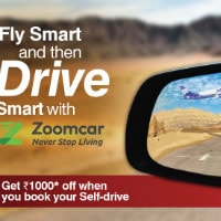 GoAir: Upto ₹ 1,000 OFF on Zoomcar with ALL Bookings Site-Wide