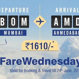 GoAir: From ₹ 1,610 on Low Fare Wednesday Bookings !